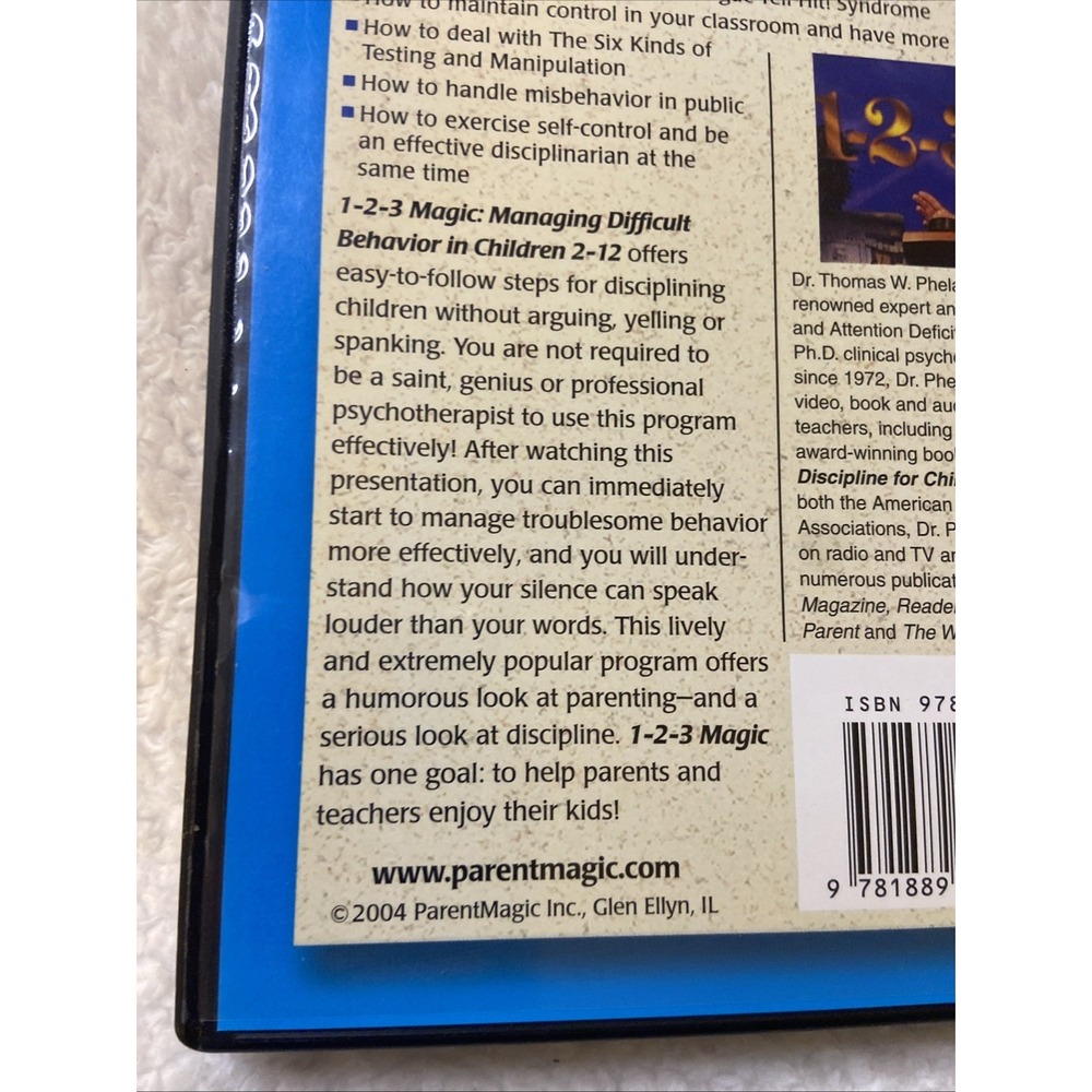 1-2-3 Magic Dvd 2005 Managing Difficult Behavior‎ in Children Aged 2-12 Phelan - Picture 6 of 12